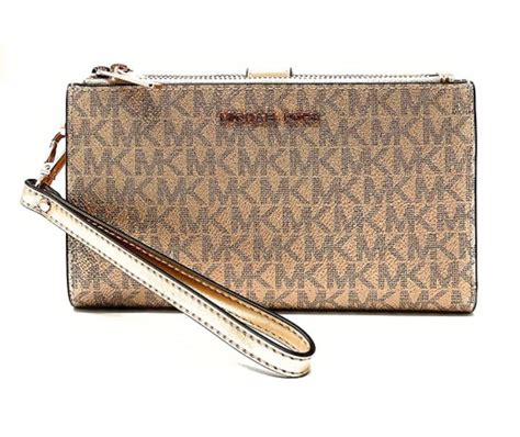 michael kors wallet schwarz jet set gold 3 in one|Michael Kors wristlet jet set.